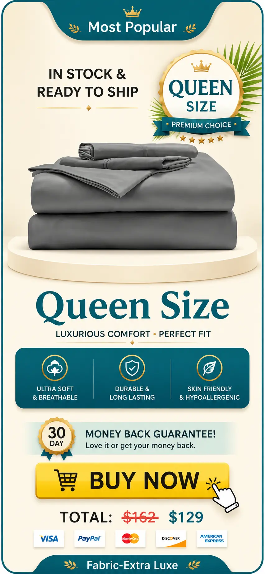 Queen size Miracle Made Sheets with 50% discount